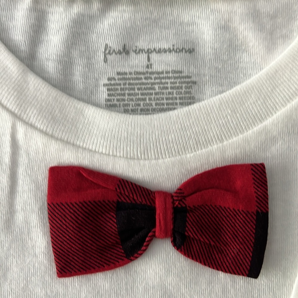 First Impressions Toddler Boys Bow Tie & Suspenders T-Shirt - 4T - Picture 3 of 3